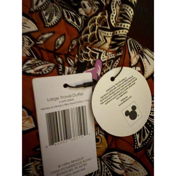 Vera Bradley Disney Mickey and Minnie Large Duffel, BNWT - Picture 2 of 5